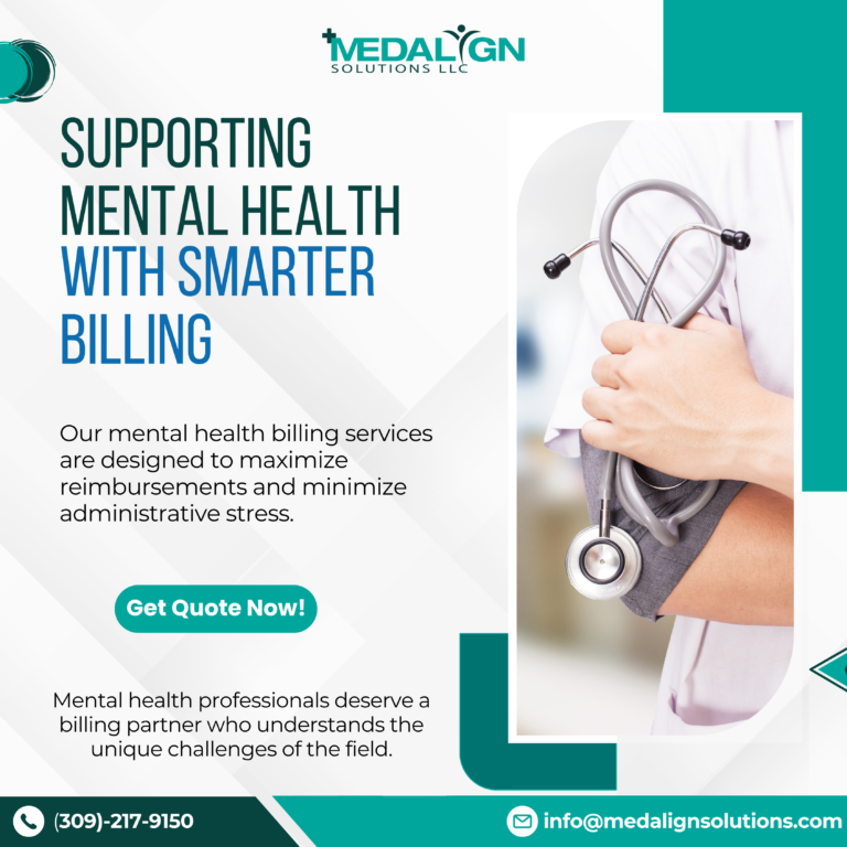 Billing for mental healthcare services using CPT codes and insurance verification, MedAlign Solutions